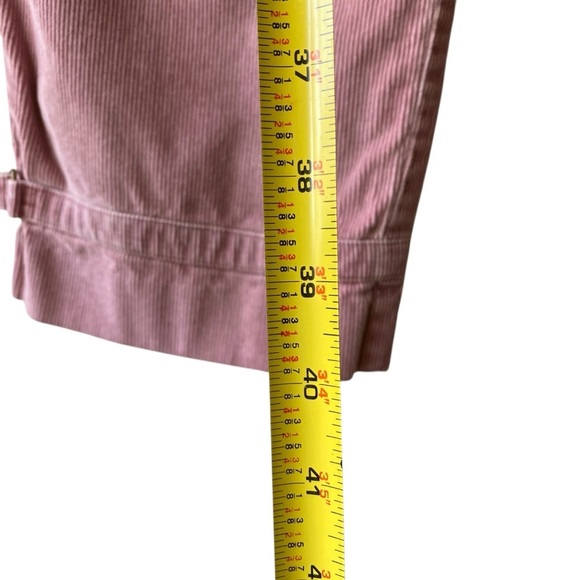 Garnet Hill Dusty Rose Pink High Waist Ribbed Cotton Corduroy Cuffed Pants SZ 8 - Picture 4 of 13